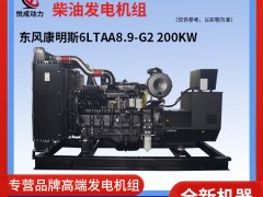 200KW東風康明斯柴油發電機組視頻 柴油機型號6LTAA8.9-G2